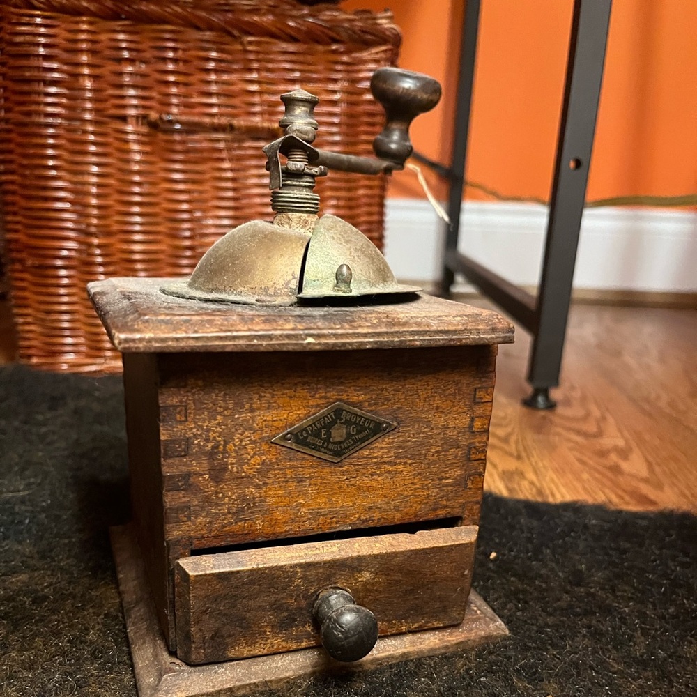 Antique French Coffee Grinder
